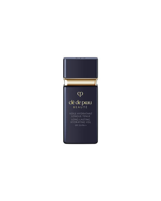 Photo of  LONG-LASTING HYDRATING VEILl. Luxury dark blue packaging.