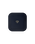 Photo of a square "PUFF (REFINING PRESSED POWDER)". It is blue-black in color, with the brand-logo engraved in gold in the center.