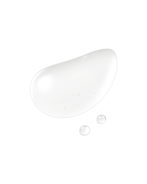 Photo of a clear, hydrating gel serum texture with a watery appearance.
