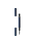 Photo of the "EYEBROW PENCIL (HOLDER)" with the caps removed and laid out. The holder features a blue-black body accented with gold trim.