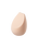 Photo of “THE SPONGE.” It is teardrop-shaped with a slanted tip and a fine texture.