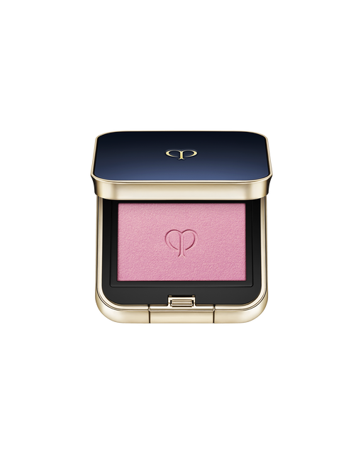Photo of "EYE COLOR SOLO (REFILL)" set in a square case with a blue-black top surface and gold brand logo. Shade: 101-Pink Ocean Dawn.