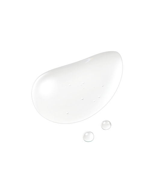 Photo of a clear, hydrating gel serum texture with a watery appearance.