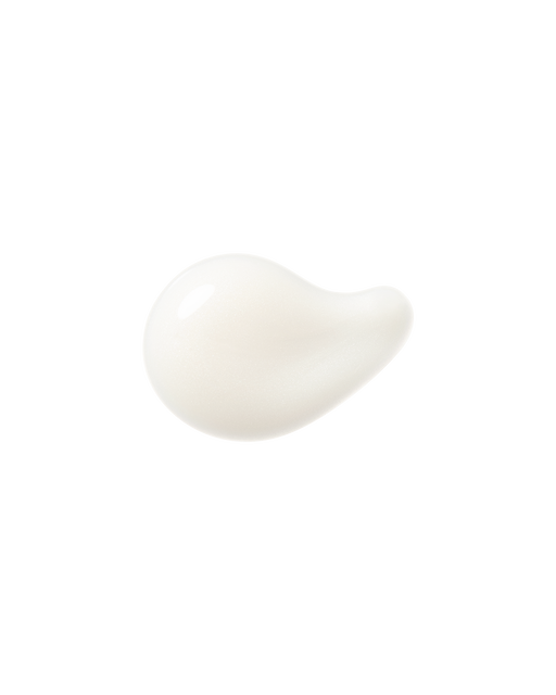 Photo of a smooth, glossy, milky-white serum texture.