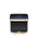 Photo of an exclusive case for "EYE COLOR SOLO" with the lid open. The lid is blue-black with the brand logo in the center, and the sides are trimmed in gold. The interior includes a space to insert a refill.