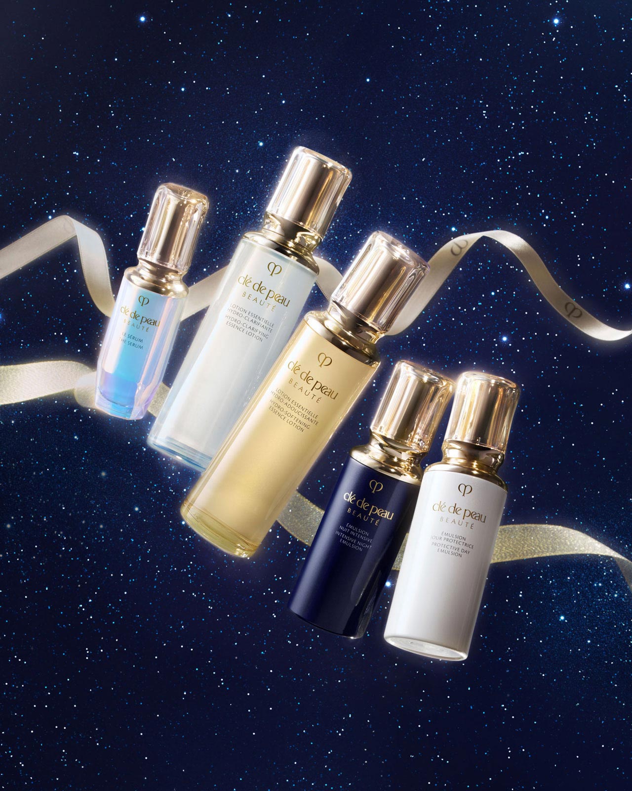 Photos of Clé de Peau BEAUTÉ’s KEY RADIANCE CARE collection.
